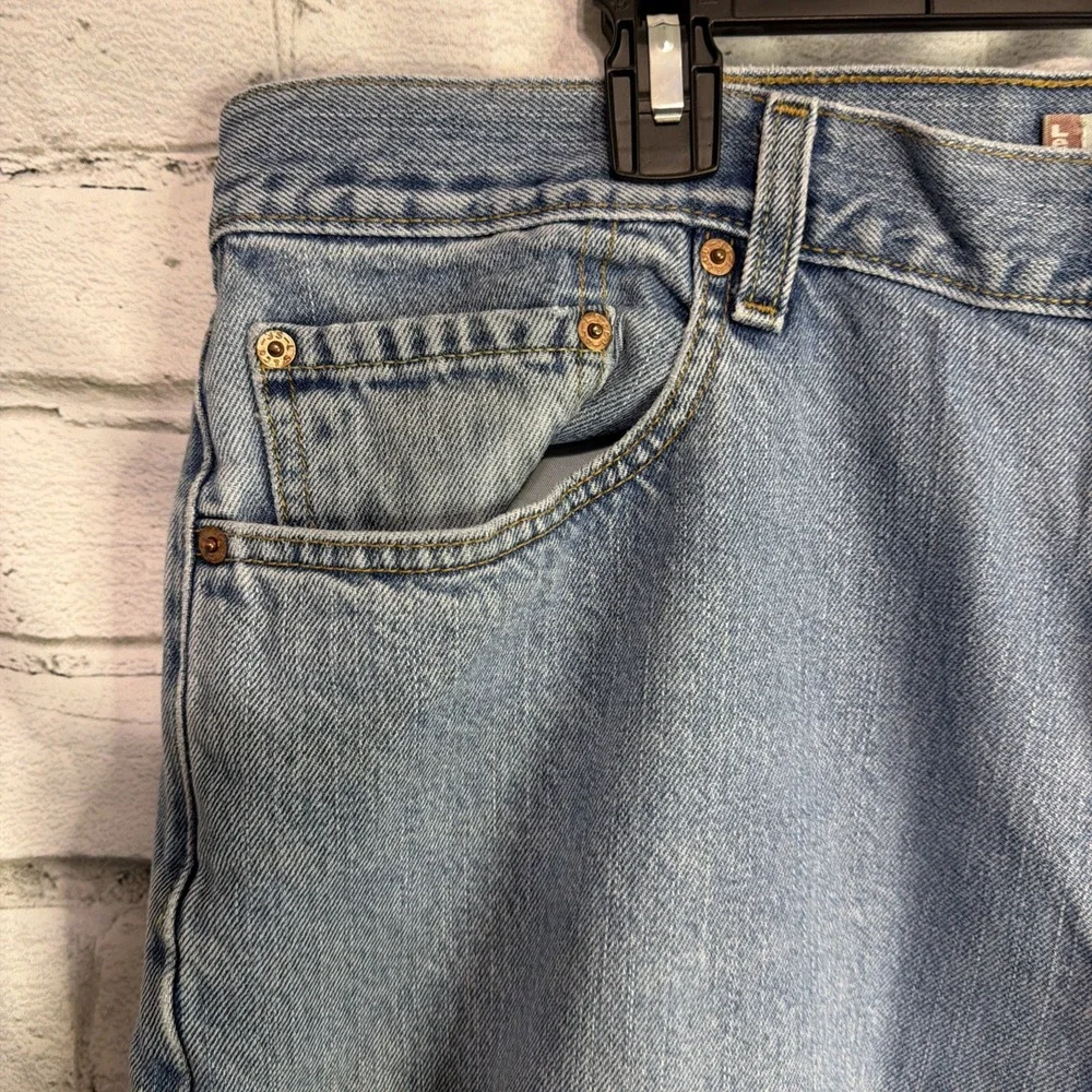 Levi's 505 Men's Jeans W42 L32 Straight Leg Zip Fly Light Wash Y2K